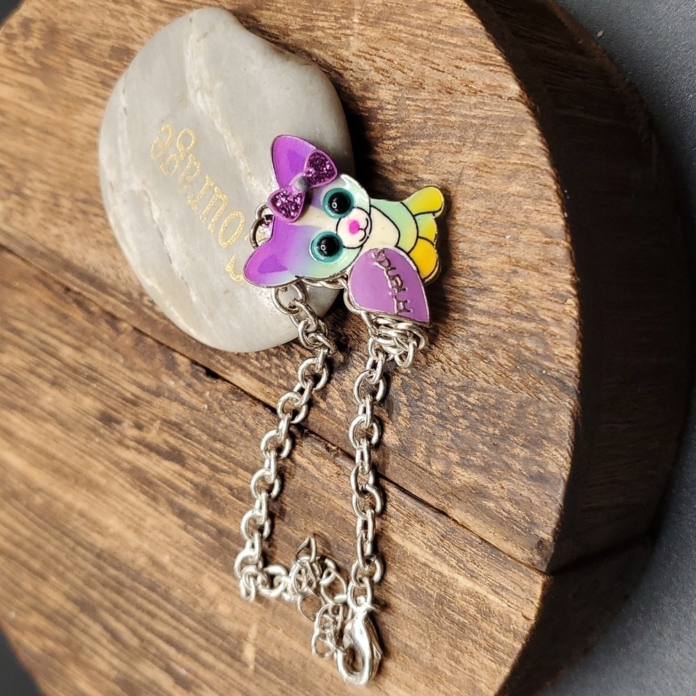 B2731 friends bow doggy tie dye charm bracelet cute dog 🐕‎
